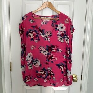 Old Navy pink floral top XXL